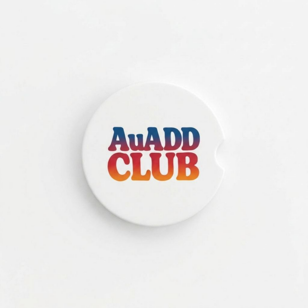 AuADD CLUB Ceramic Car Coaster Set - single coaster detail - Designs by Mysh
