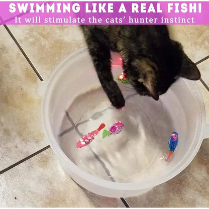 Cat Interactive Electric Fish Toy Water Cat Toy for Indoor Play Swimming Robot Fish Toy for Cat and Dog with LED Light Pet Toys - Designs by Mysh