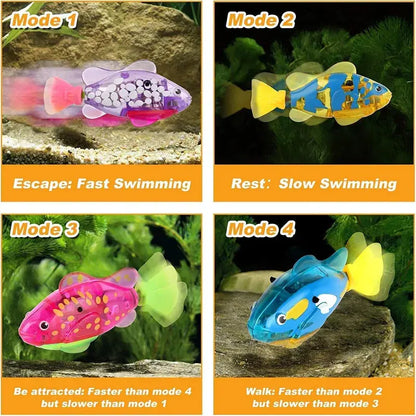 Cat Interactive Electric Fish Toy Water Cat Toy for Indoor Play Swimming Robot Fish Toy for Cat and Dog with LED Light Pet Toys - Designs by Mysh