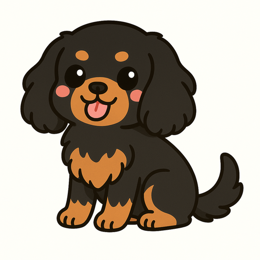 Cavalier King Charles Spaniel Kawaii Vinyl Sticker – 3" Waterproof Dog Decal | Blenheim, Ruby, Black & Tan, Black & White