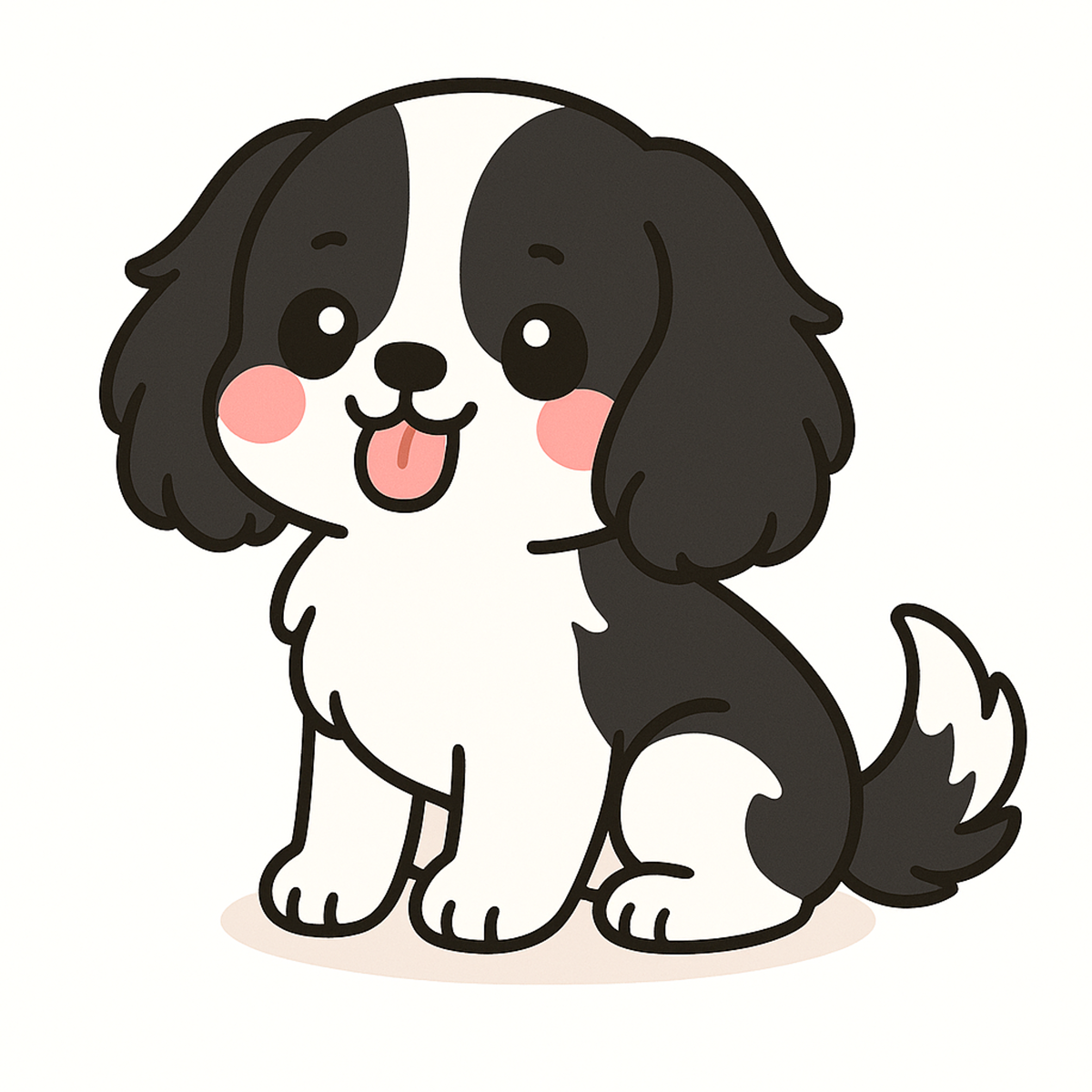 Cavalier King Charles Spaniel Kawaii Vinyl Sticker – 3" Waterproof Dog Decal | Blenheim, Ruby, Black & Tan, Black & White