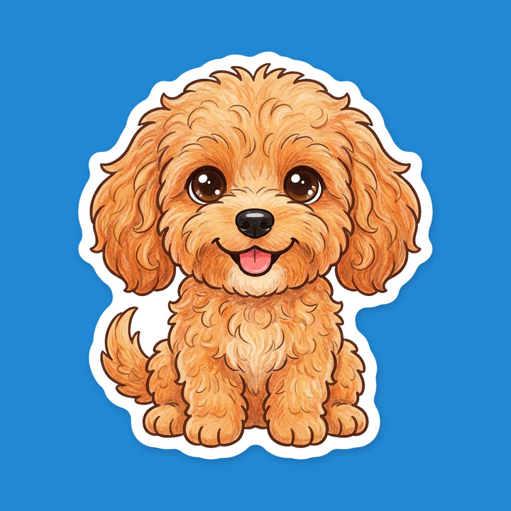 Cavapoo Apricot kawaii fridge magnet – Designs by Mysh
