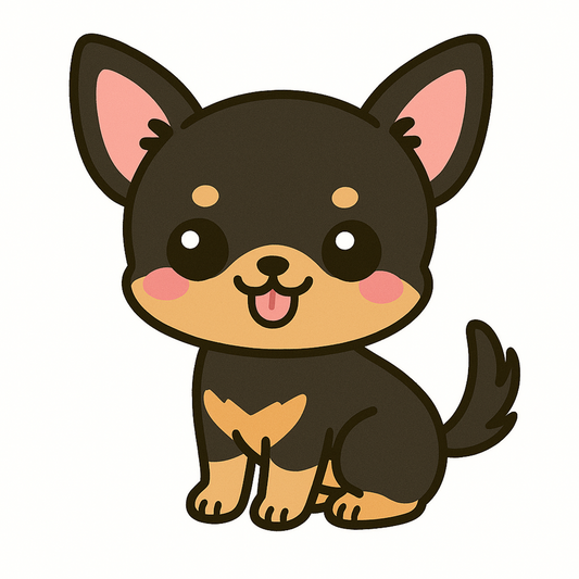 Chihuahua Dog Sticker – Cute Kawaii Style | Vinyl Waterproof Die Cut Sticker (3 Inch)