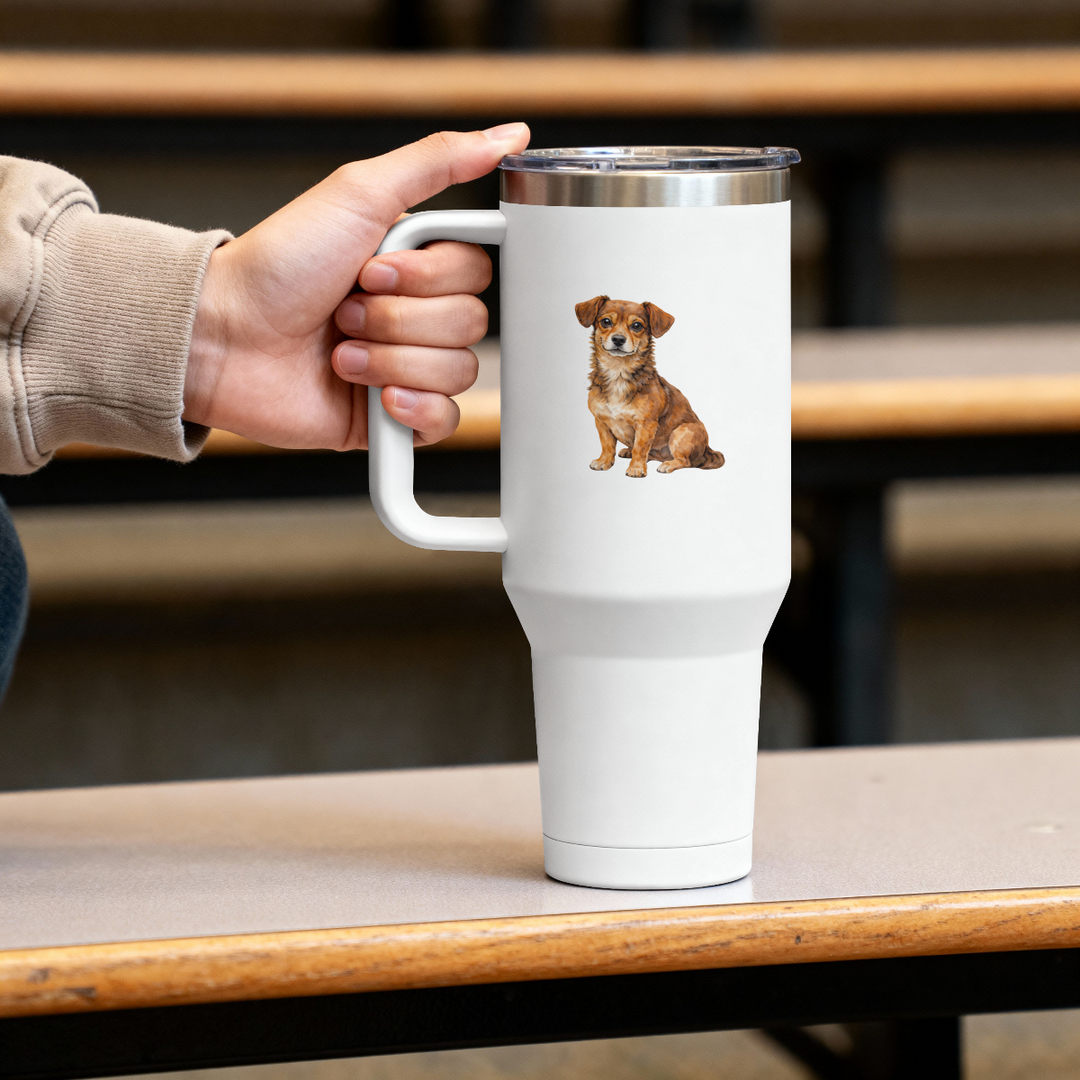 Chiweenie Brown Watercolor Style - Vinyl Stickers