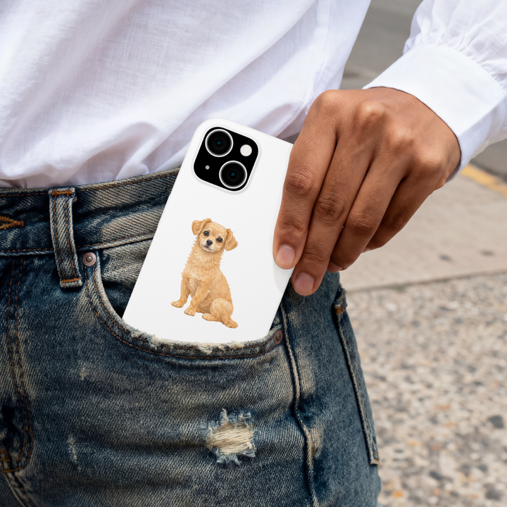 Chiweenie Tan Watercolor Style - Vinyl Stickers