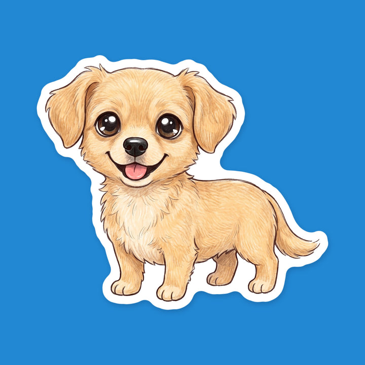 Chiweenie Tan kawaii vinyl sticker – Designs by Mysh
