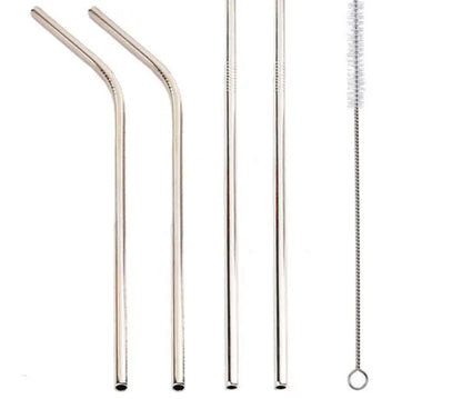 Colourful Reusable Stainless Steel Straws - Designs by Mysh