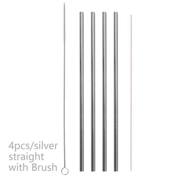 Colourful Reusable Stainless Steel Straws - Designs by Mysh