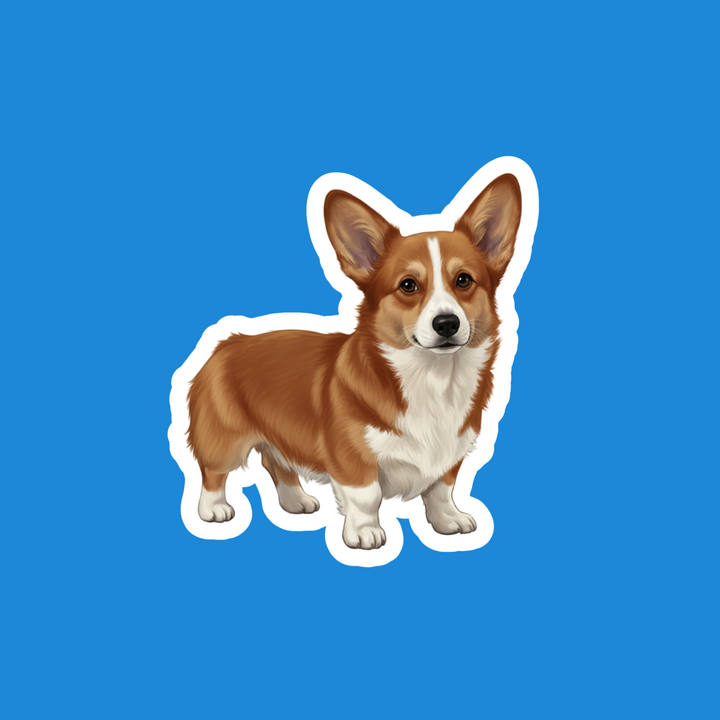 Corgi Red Watercolor Vinyl Sticker – Designs by Mysh