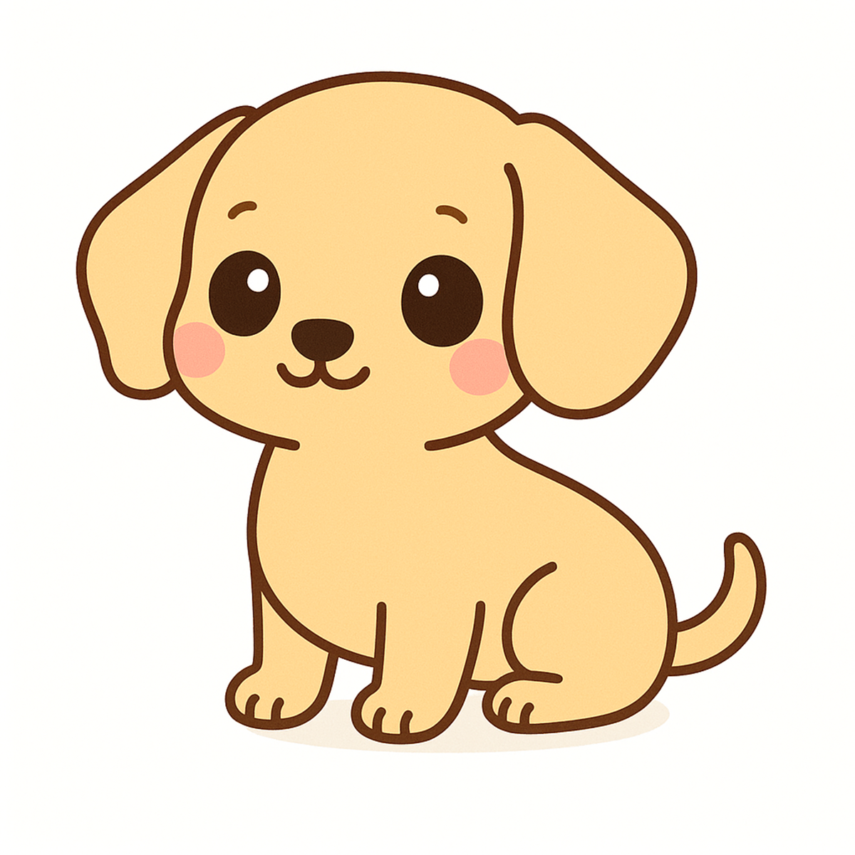 Dachshund Dog Sticker – Cute Kawaii Style | Vinyl Waterproof Die Cut Sticker (3 Inch)