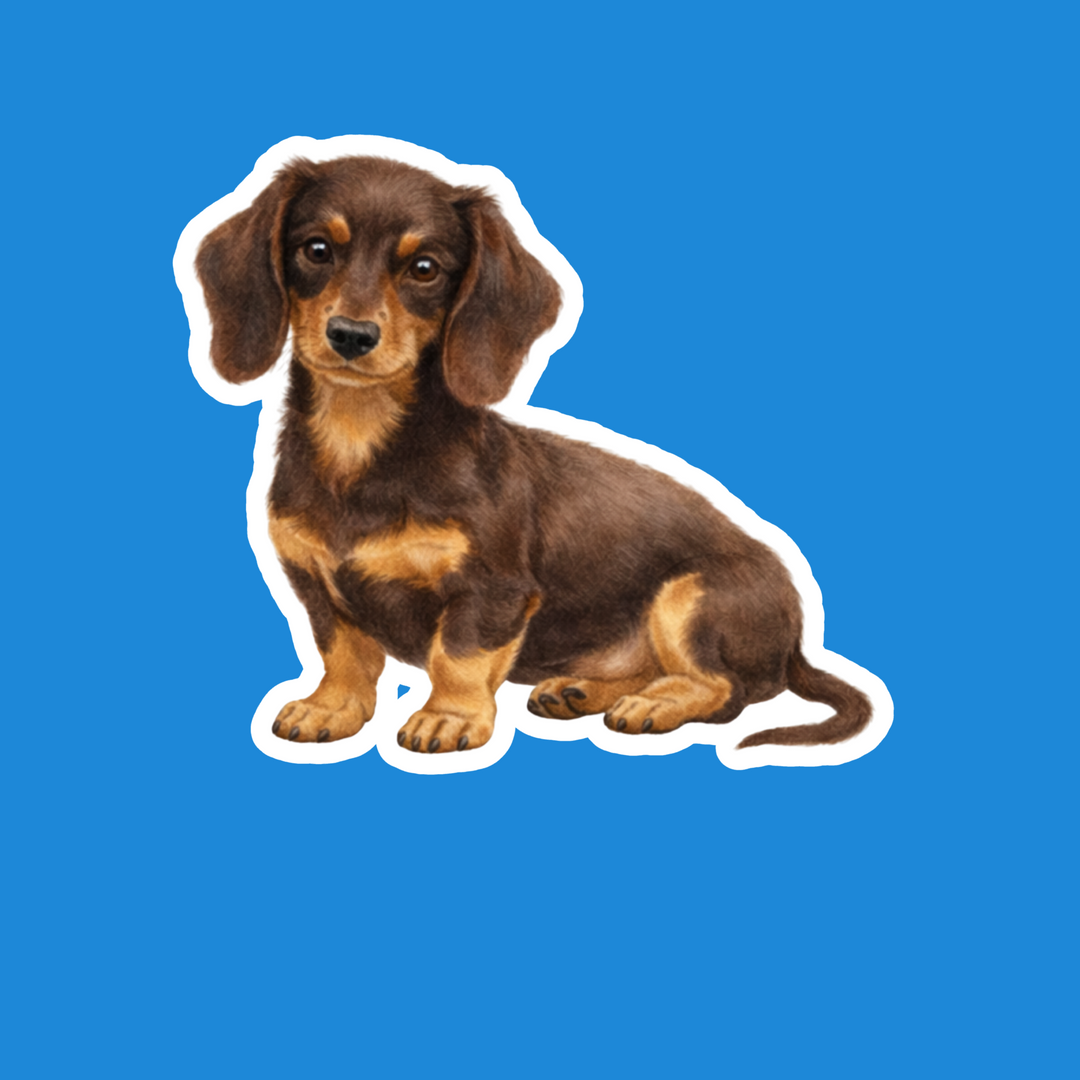 Dachshund Chocolate & Tan Watercolor – Designs by Mysh
