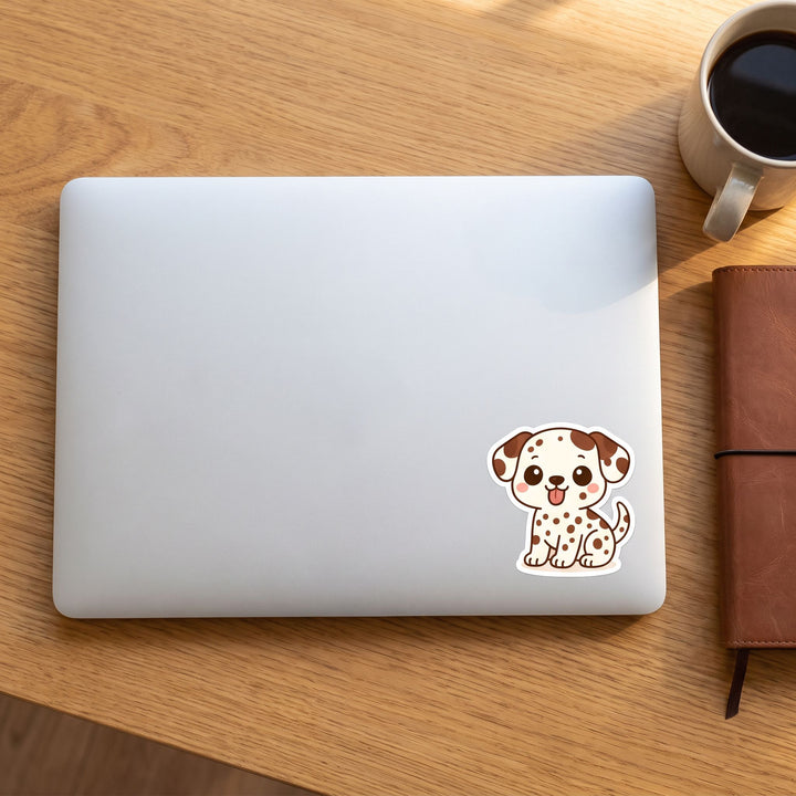 Dalmatian Liver Kawaii Sticker on a laptop - Designs by Mysh
