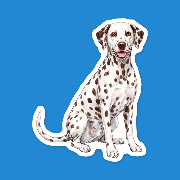 Dalmatian White and Liver watercolor dog fridge magnet