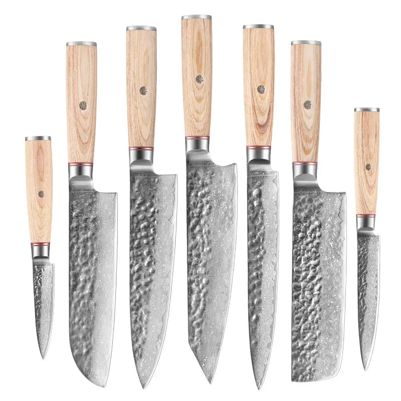 Damascus Steel Hand Kitchen Knife - Designs by Mysh