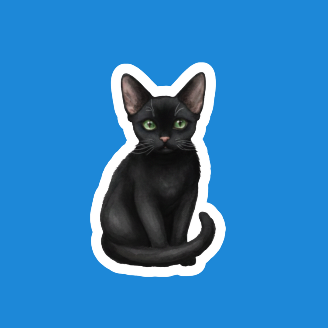 Devon Rex Black Watercolor Artwork – Designs by Mysh