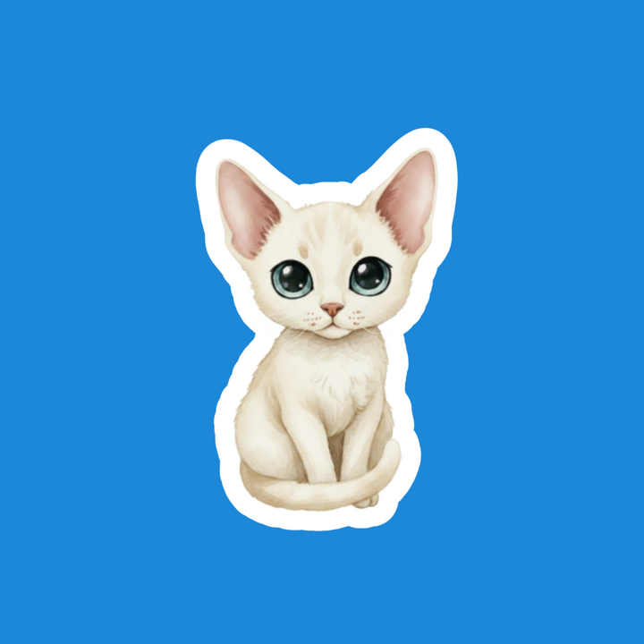 Devon Rex Cream Kawaii Artwork – Designs by Mysh