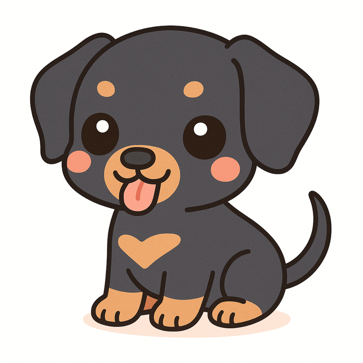 Doberman Pinscher Kawaii Vinyl Sticker | Cute Dog Lover Gift | 3” Water-Resistant Vinyl | 4 Color Variants - Designs by Mysh