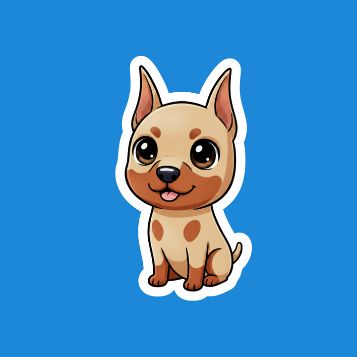 Doberman Pinscher Fawn and Rust Kawaii Flexible Fridge Magnet – Designs by Mysh