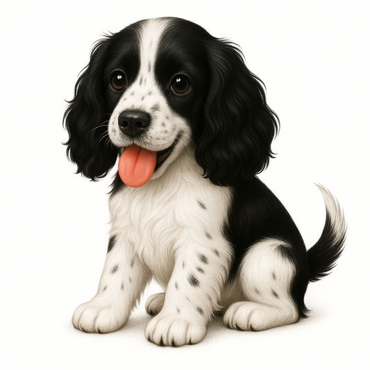 English Cocker Spaniel Dog Stickers – Realistic Vinyl Decals –  3" Matte Finish - Designs by Mysh