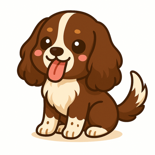 Cute English Cocker Spaniel Dog Magnet – 3" Die Cut | Laminated Cartoon Puppy Fridge Magnet