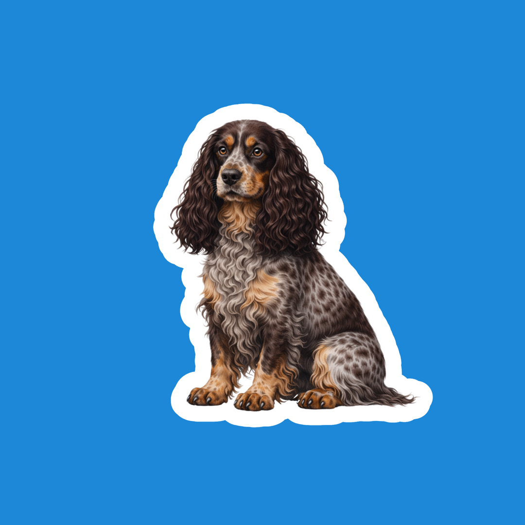 English Cocker Spaniel Liver Roan and Tan  - Designs by Mysh