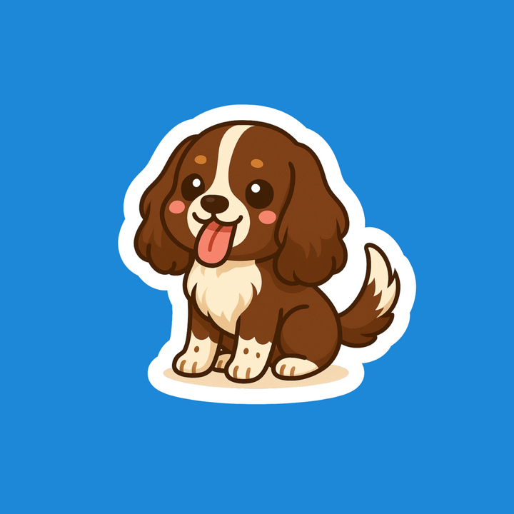 English Cocker Spaniel Liver White &amp; Tan Kawaii – Designs by Mysh