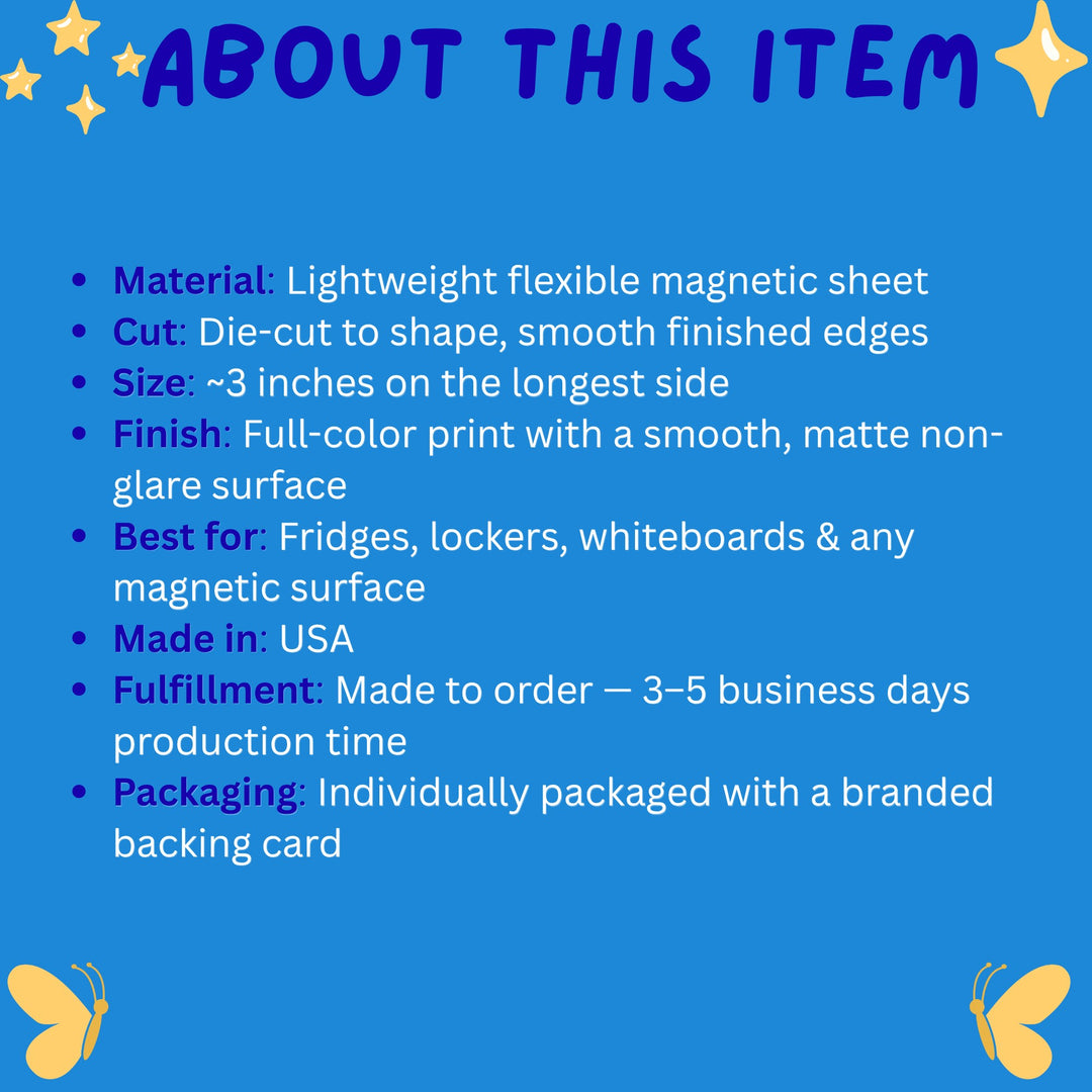 Flexible Fridge Magnet About This Item - Designs by Mysh