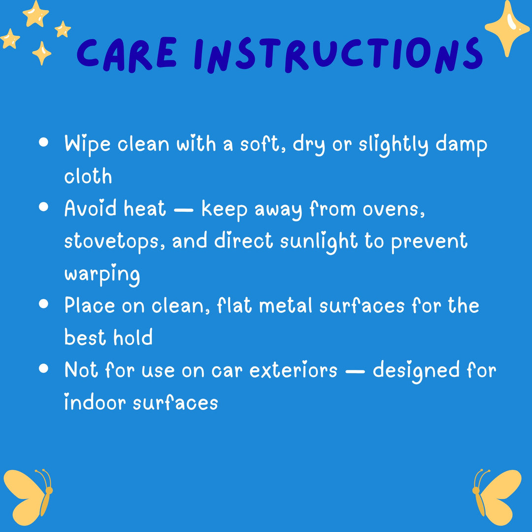Flexible Fridge Magnet Care Instructions - Designs by Mysh