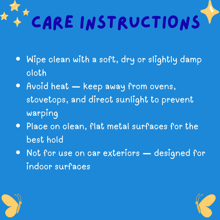 Flexible Fridge Magnet Care Instructions - Designs by Mysh