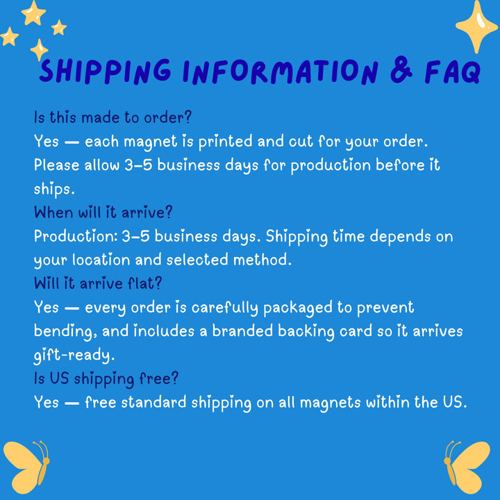 Flexible Fridge Magnet Shipping Information &amp; FAQ - Designs by Mysh