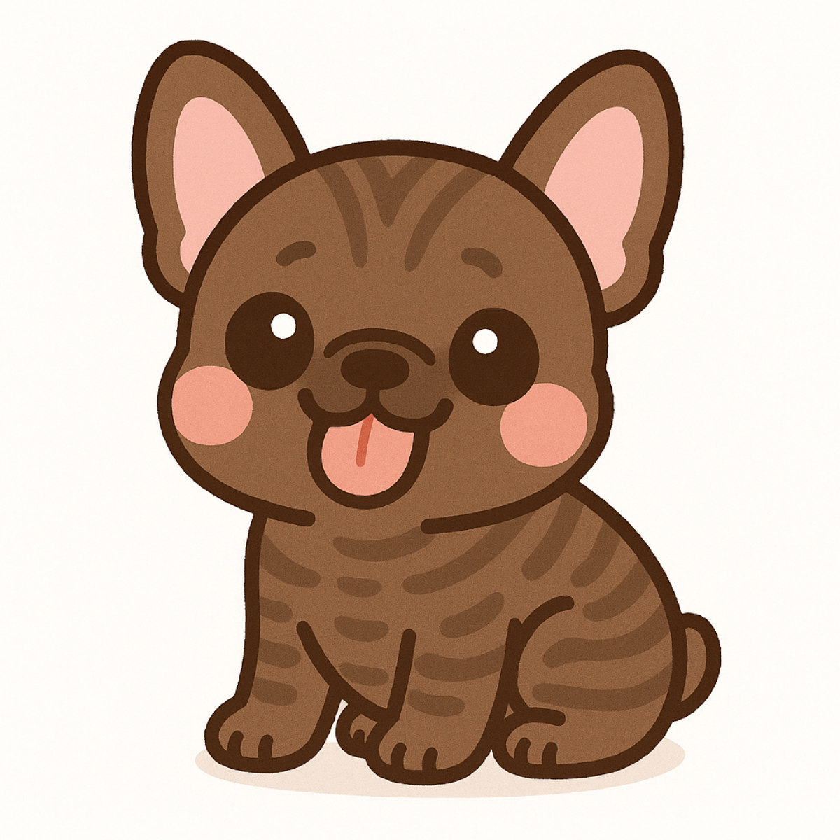 French Bulldog Vinyl Sticker | Kawaii Dog Art | Cute Frenchie Lover Gift | 3” Water-Resistant Vinyl | 9 Color Variants - Designs by Mysh