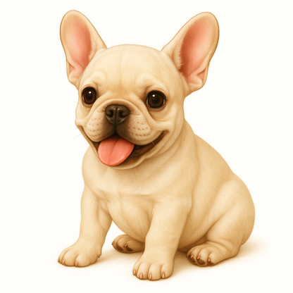 French Bulldog Vinyl Sticker | Watercolor Dog Art | Cute Frenchie Lover Gift | 3” Water-Resistant Vinyl | 9 Color Variants - Designs by Mysh