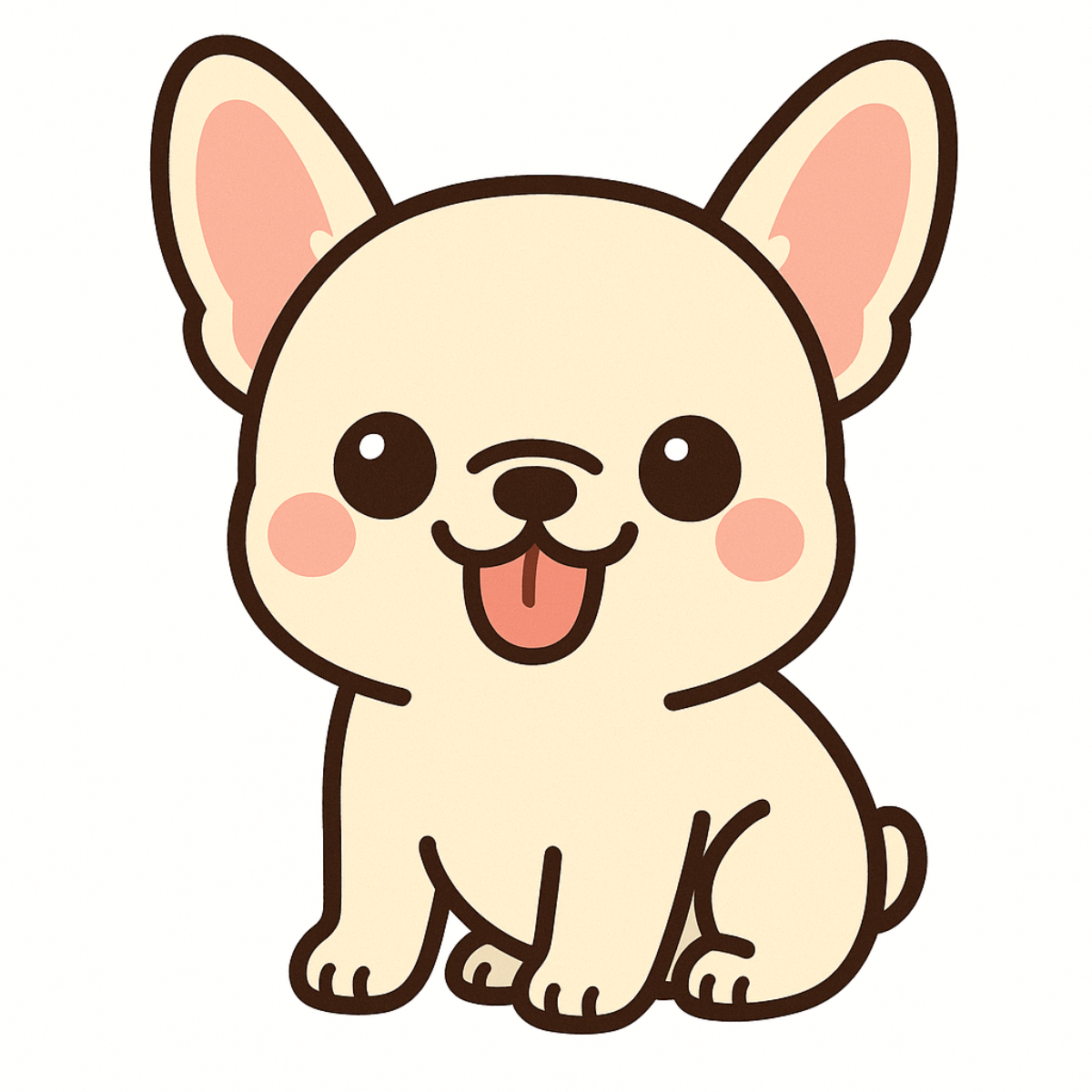 French Bulldog Vinyl Sticker | Kawaii Dog Art | Cute Frenchie Lover Gift | 3” Water-Resistant Vinyl | 9 Color Variants - Designs by Mysh