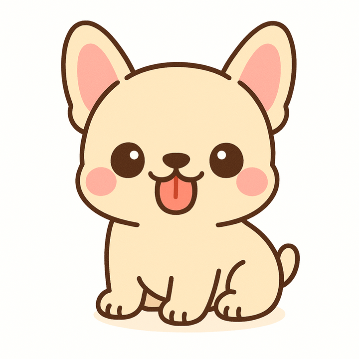 French Bulldog Vinyl Sticker | Kawaii Dog Art | Cute Frenchie Lover Gift | 3” Water-Resistant Vinyl | 9 Color Variants - Designs by Mysh