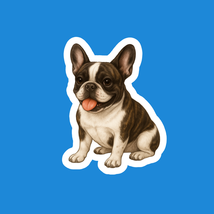 French Bulldog White and Brindle Watercolor Vinyl Sticker – Designs by Mysh