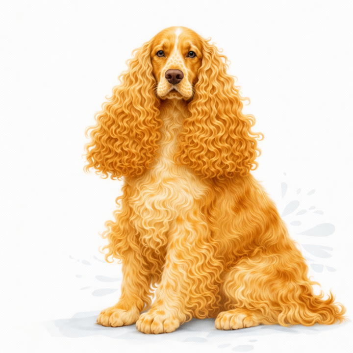 English Cocker Spaniel Golden Vinyl Sticker - Designs by Mysh
