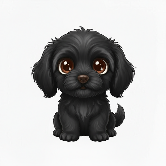 Golden Doodle Kawaii Vinyl Sticker – 3" Matte | Waterproof Dog Sticker