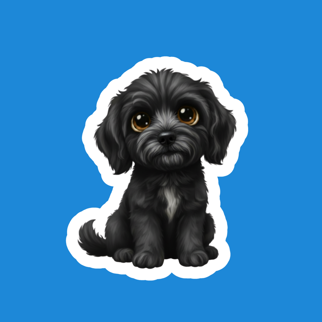 Goldendoodle Kawaii Black - Designs by Mysh