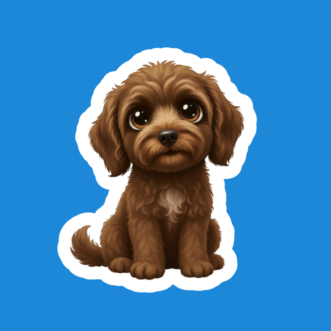 Goldendoodle Kawaii Brown - Designs by Mysh