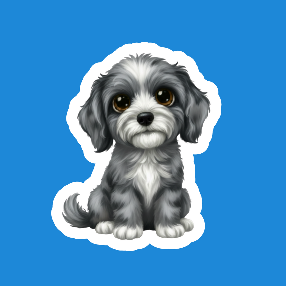 Goldendoodle Kawaii Silver - Designs by Mysh