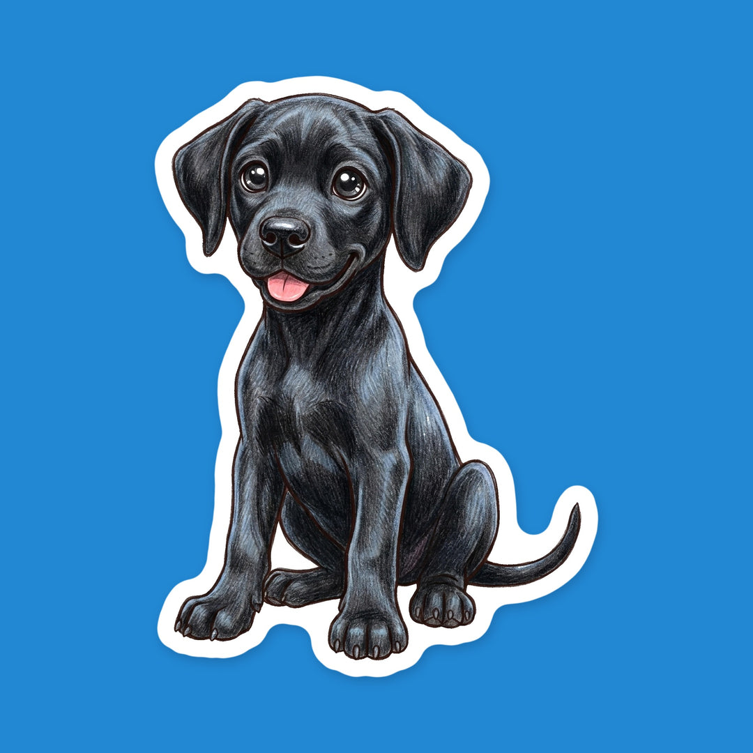 Great Dane Black kawaii fridge magnet – Designs by Mysh