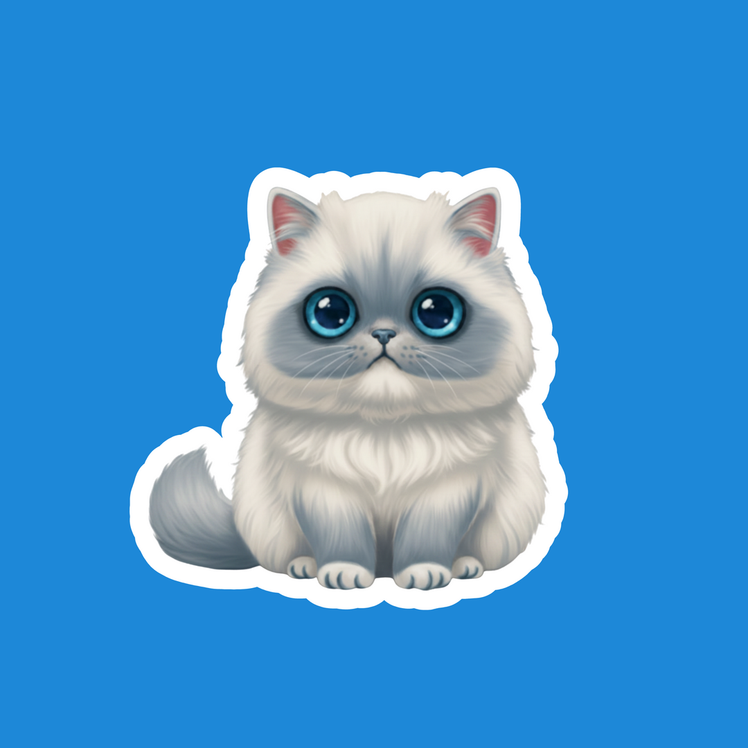 Himalayan Blue Point Kawaii Artwork – Designs by Mysh