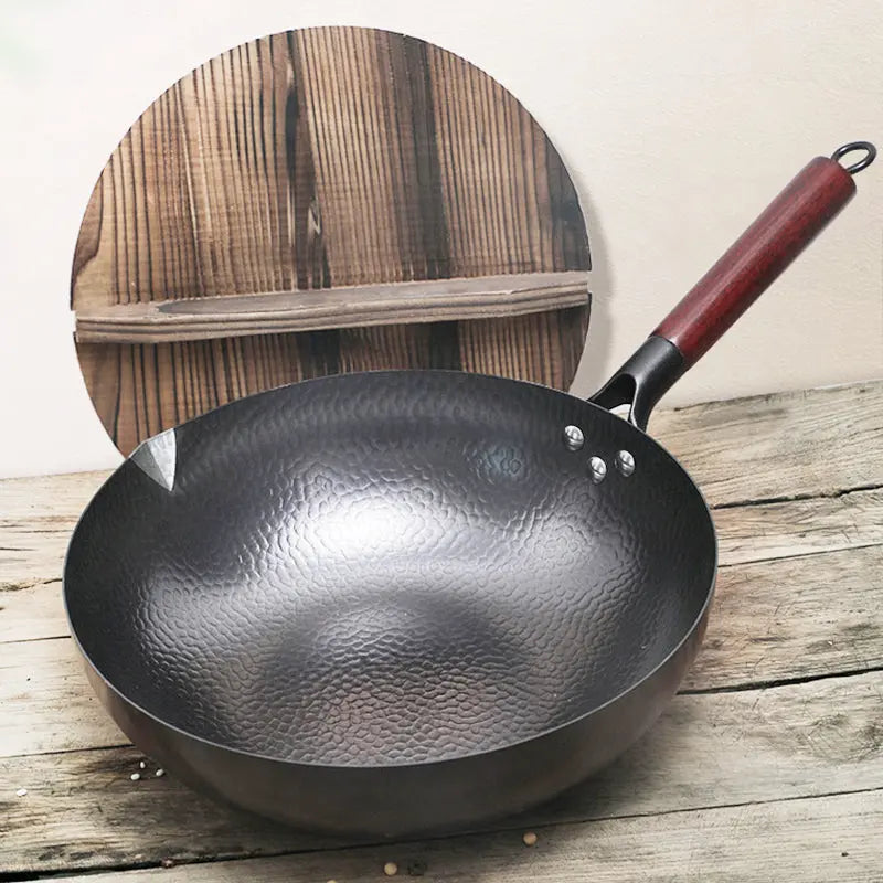 Iron Pan Traditional Iron Wok Handmade Designs by Mysh