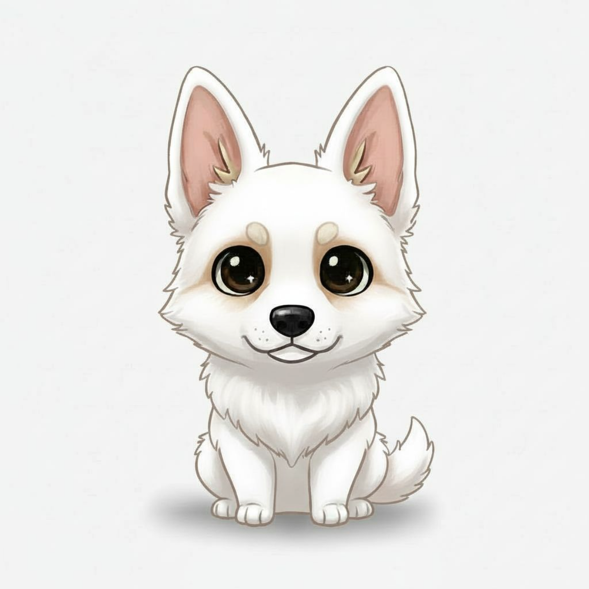 German Shepherd Kawaii Vinyl Sticker – Cute Dog Lover Gift | 3” Water-Resistant Vinyl | Multiple Coat Colors - Designs by Mysh