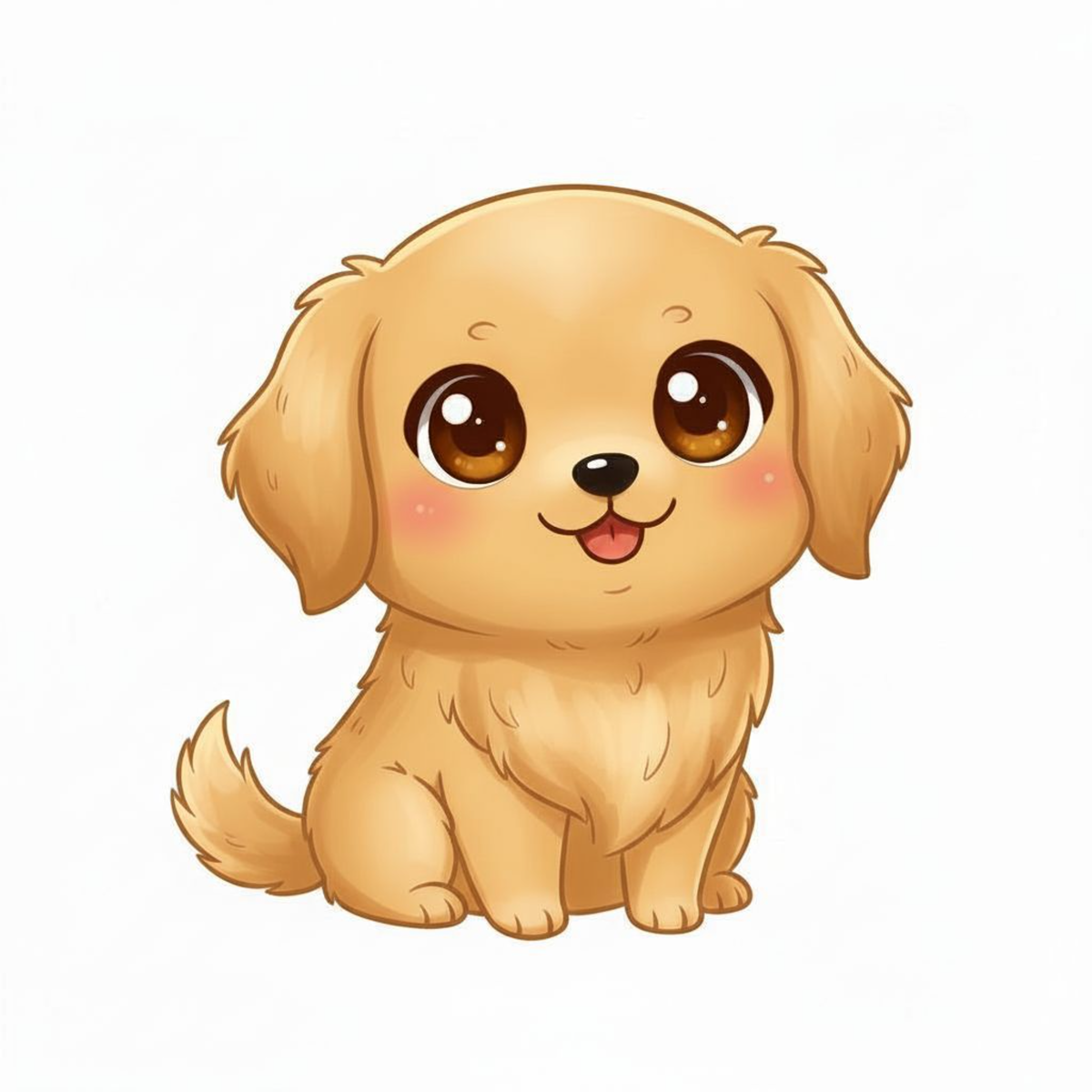 Golden Retriever Kawaii Stickers – Cute Dog Vinyl Decals – Dark, Golden & Light – 3” Matte Finish - Designs by Mysh