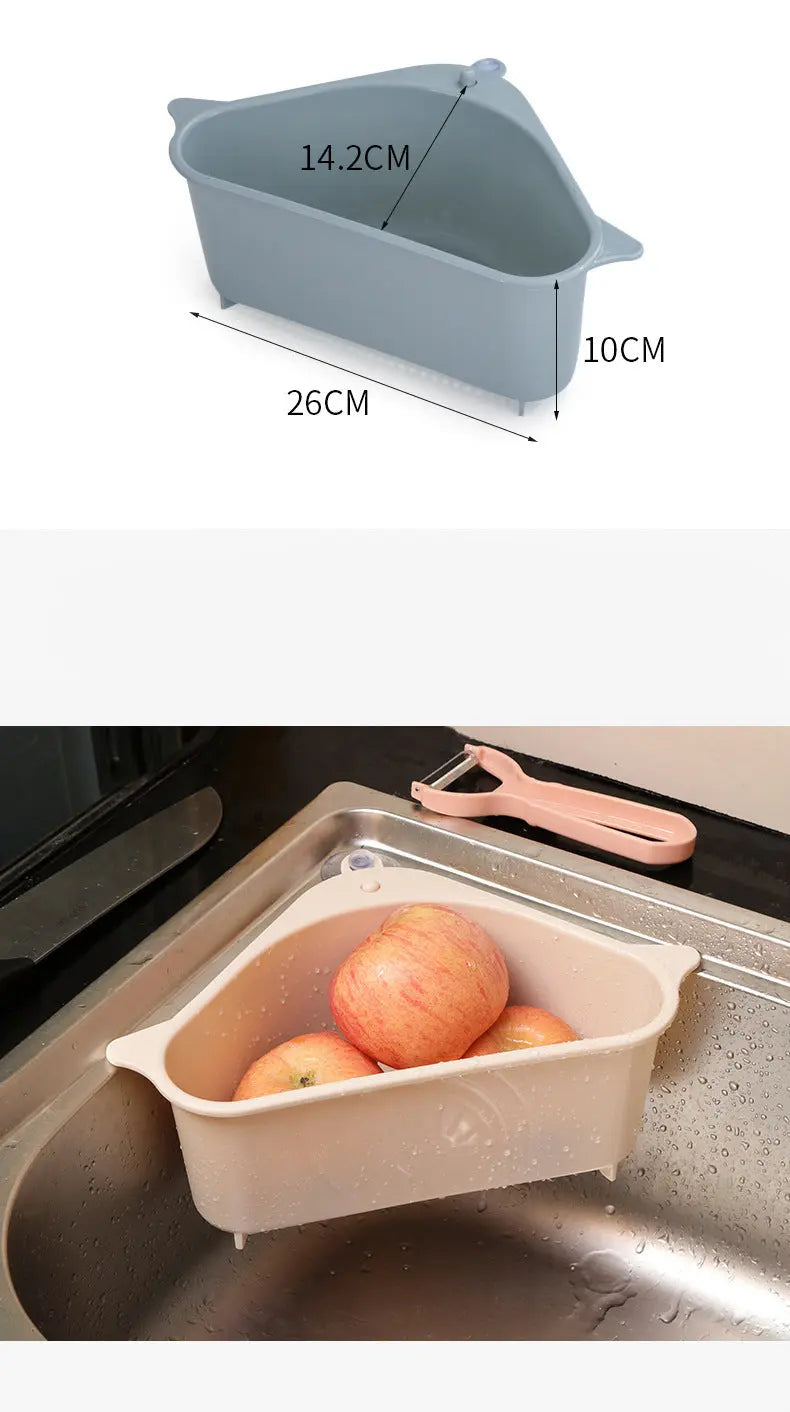 Kitchen Sink Multi-function Dishwashing Sponge Drain Triangle Storage Rack - Designs by Mysh