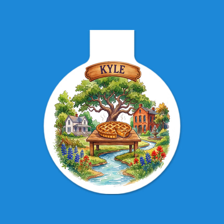 Kyle, Texas watercolor magnetic bookmark with bluebonnets – Designs by Mysh