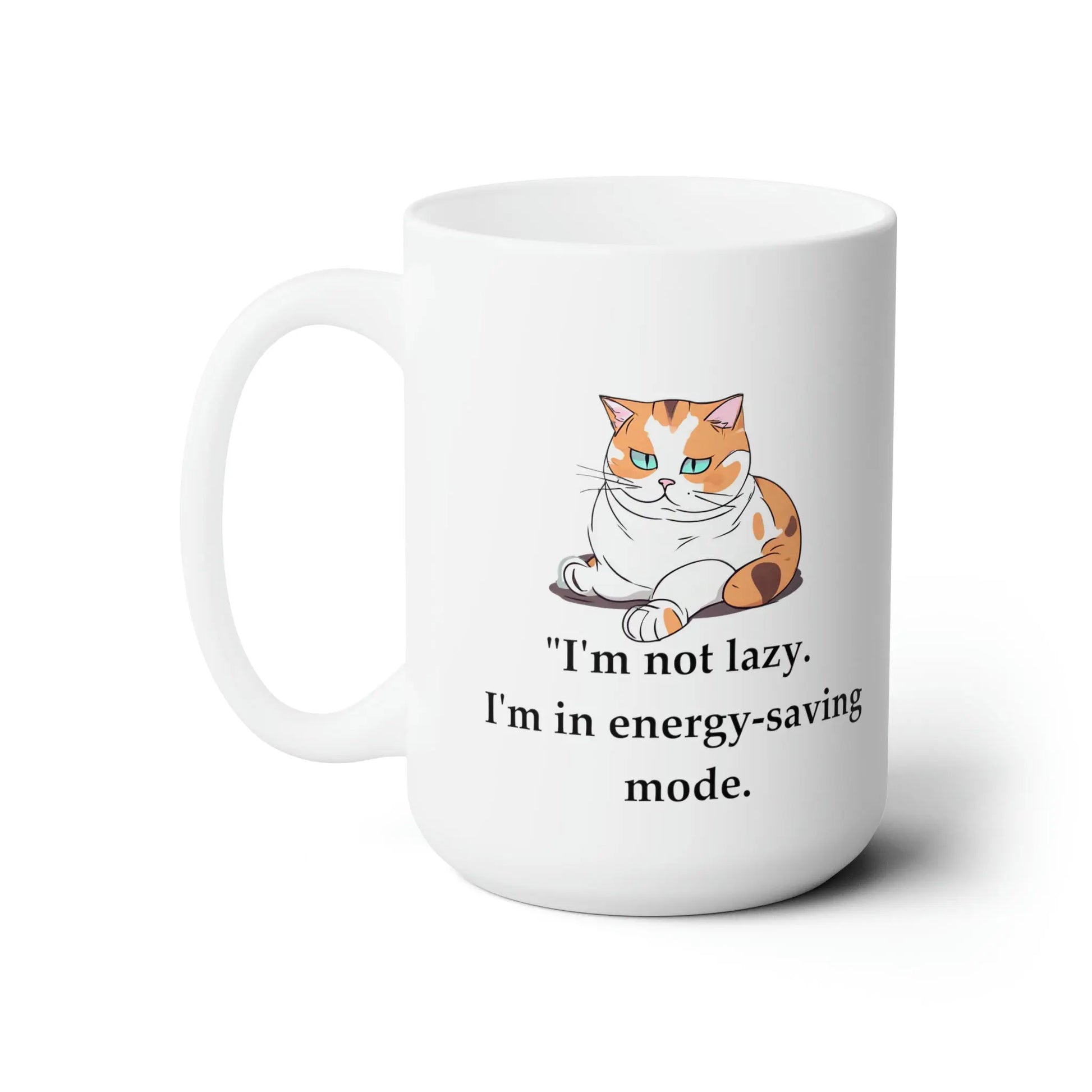 Lazy Cat Ceramic Mug 15oz Printify