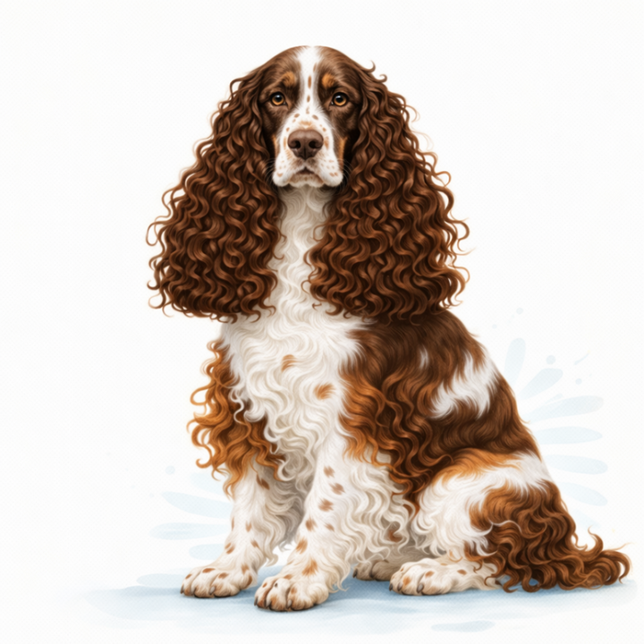 English Cocker Spaniel Liver White and Tan Watercolor Vinyl Sticker - Designs by Mysh
