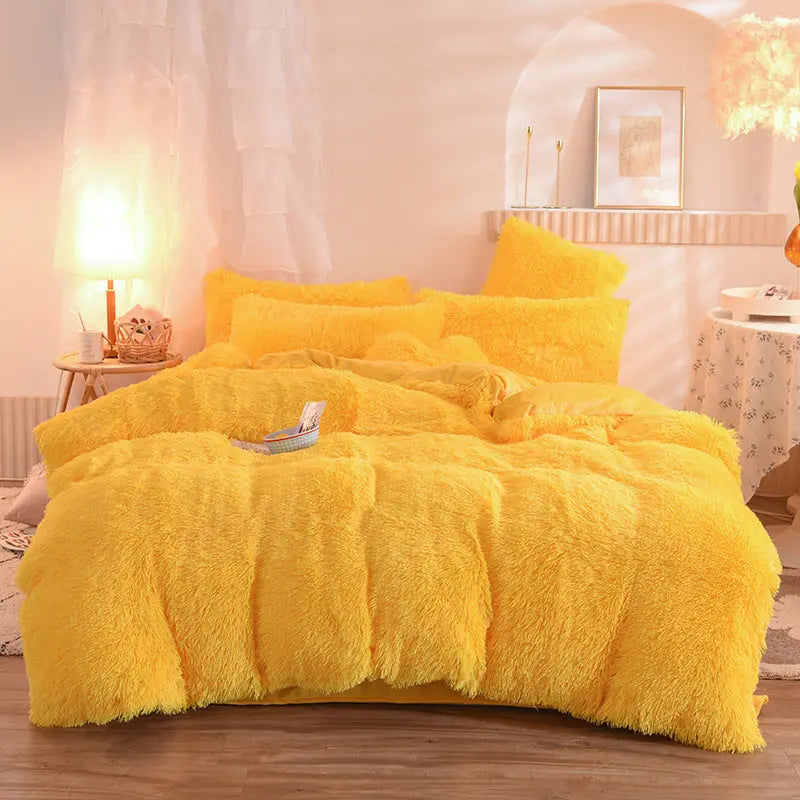 Luxury Thick Fleece Duvet Cover Bedding Set - Designs by Mysh